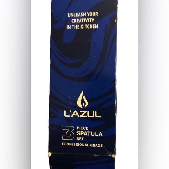 L’AZUL Pro Grade 3PC Silicone Spatula Set Pink Tie Die 3 Sizes High Heat Resist - Picture 2 of 3